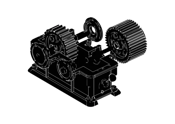 Převodový mechanismus, vektorové — Stockový vektor