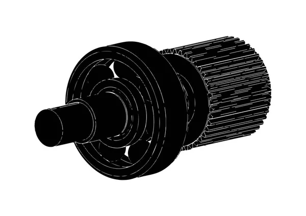 Roue dentée et roulement — Image vectorielle