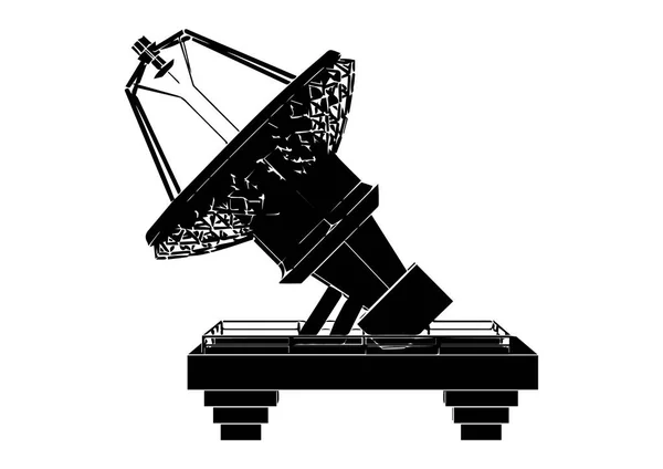 黑色卫星天线 — 图库矢量图片