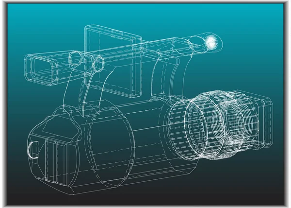 A kamera 3D model — Stock Vector