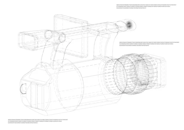 Kameranın 3D modeli — Stok Vektör