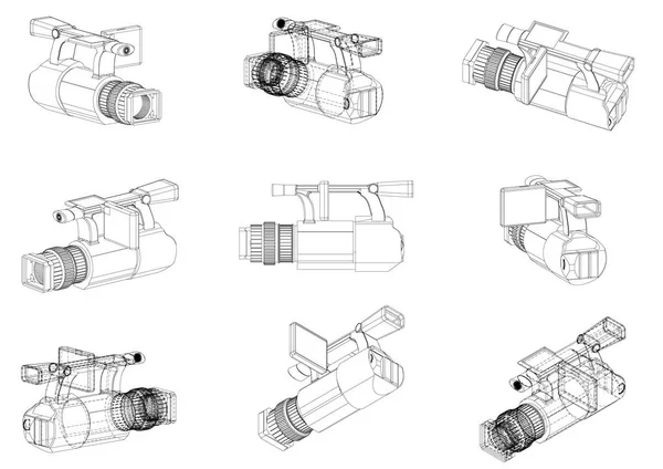 Model 3D kamery — Wektor stockowy