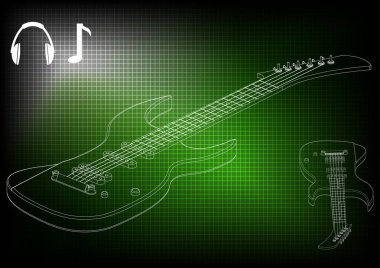 Yeşil bir gitar