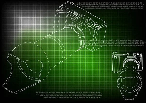 3D модель камеры — стоковый вектор