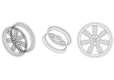 tekerlek üzerinde bir beyaz 