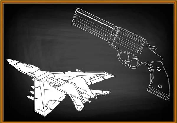 3D model pistole — Stockový vektor