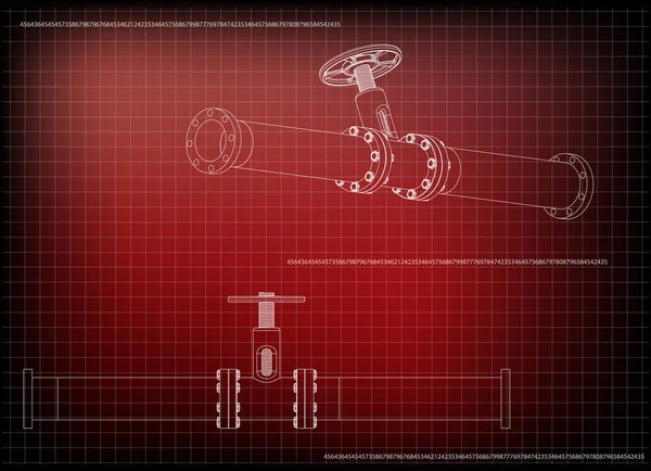 Model 3D potrubí — Stockový vektor