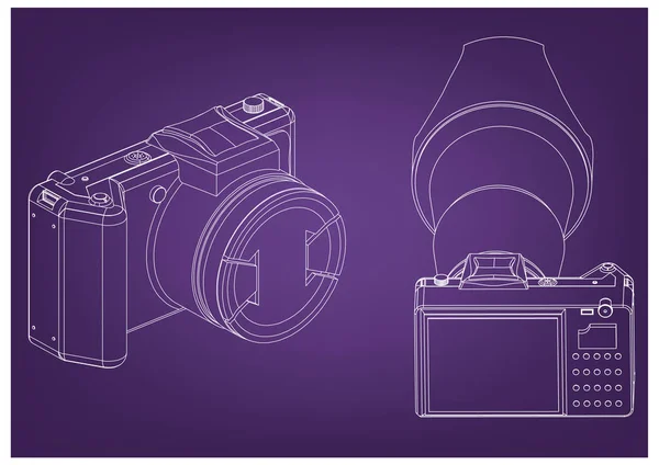 Камери на фіолетовий — стоковий вектор