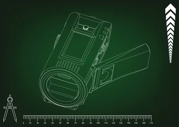 Kamera na zelené — Stockový vektor