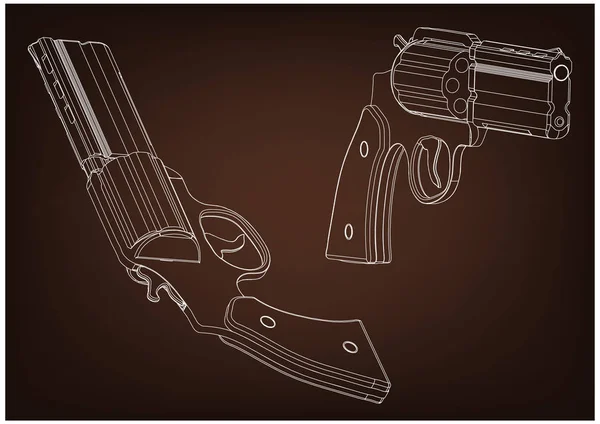 Modelo 3d de uma pistola — Vetor de Stock