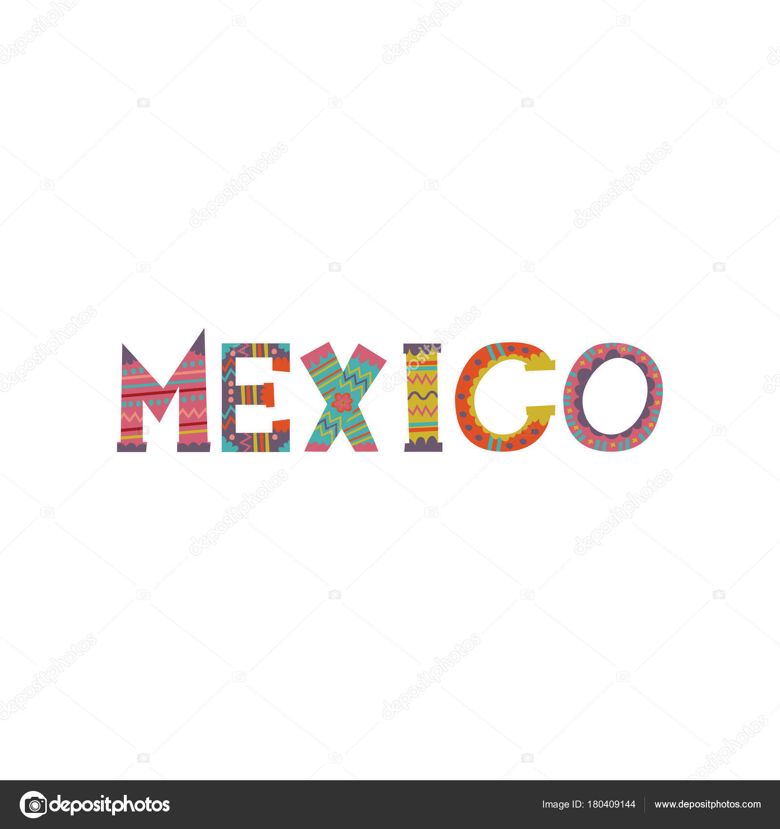 mexico word colorful template design for magazine brochure or booklet cartoon vector illustration - Mexico Brochure Template mexico word colorful template design for magazine brochure or booklet cartoon vector illustration - Mexico Brochure Template
