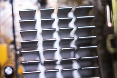 Makro içinde bilgisayar. Closeup bilgisayar bileşenlerinin çeşitli detayları.