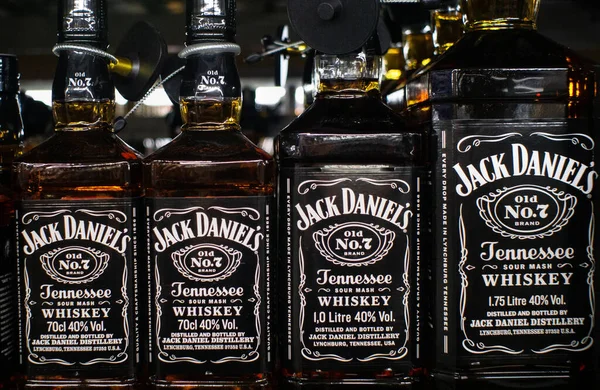 Tyumen, Russie-05 novembre 2019 : Jack Daniel's, une marque du whisky américain le plus vendu au monde — Photo