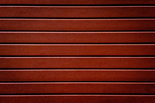 Valla de plástico marrón textura rayada fondo. Por tipo de madera que simula la superficie de madera del revestimiento — Foto de Stock