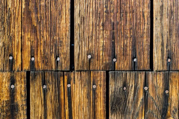 Houten planken gele achtergrond textuur. het oppervlak van het hek retro stijl oude houten plank — Stockfoto