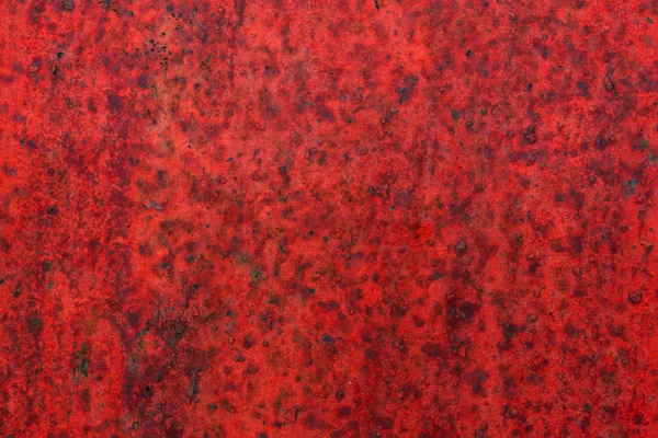 Texture rossa di metallo verniciato, metallo arrugginito. Vecchio sfondo, vernice rossa — Foto Stock