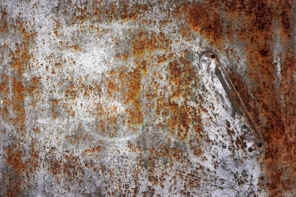 Texture of old rusty metal surface background. detailed traces of corrosion, rust and scratches. — Stock Photo, Image