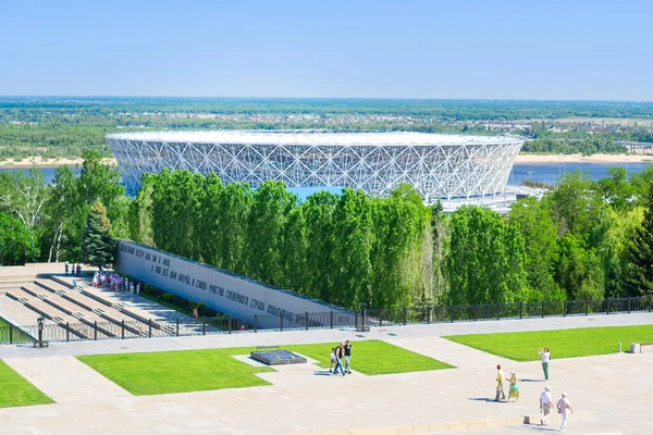 Volgogrado Rusia Julio 2019 Estadio Fútbol Volgogrado Volgogrado Ciudad Río — Foto de Stock