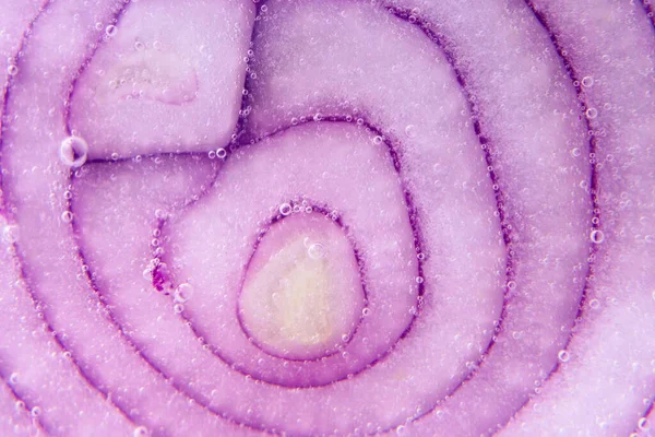 Rote Zwiebel Nahaufnahme Als Hintergrundstruktur Nahaufnahme Makro Selektiver Fokus — Stockfoto