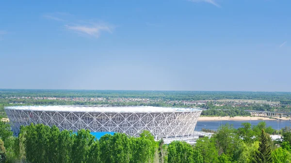 Volgogrado Rusia Julio 2019 Estadio Volgogrado Volgogrado Ciudad Río Volga — Foto de Stock