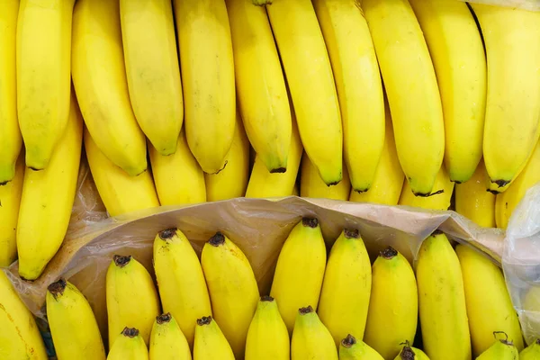 Bananes Marché Fruits Fond Texture Banane Jaune — Photo