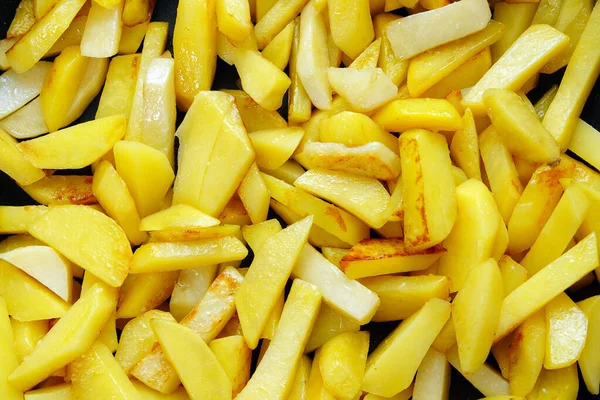 Cuisiner Des Légumes Pommes Terre Crues Coupées Lanières — Photo