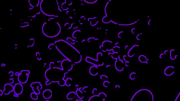 Cercles Violets Sur Fond Noir Stock Vidéo Est Excellent Clip — Video