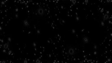 Siyah arkaplan stok videosundaki beyaz parçacıklar harika bir video klibi. Bu 1920x1080 (HD) video klibi herhangi bir projede arka plan olarak kullanılabilir. Bu görüntüler bir sonraki kurgunda, projende ya da filminde harika görünecek..