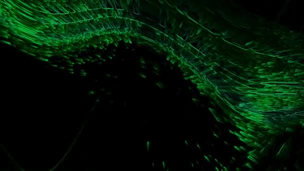 Particules vertes et les courbes sur un fond noir stock vidéo est une excellente vidéo. Ce clip vidéo 1920x1080 (HD) peut être utilisé comme arrière-plan dans n'importe quel projet. Ces images seront superbes dans votre prochain montage, projet ou film .