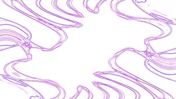 Purpurová Vlna Abstrakce Bílém Pozadí Stock Video Skvělé Video Tento — Stock video