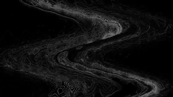 White Abstraction Curves Black Background Stock Video Great Video 1920X1080 — Stock Video