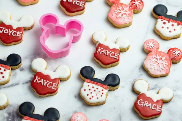 Weihnachten Lebkuchen Micky Maus Plätzchen Stockbild