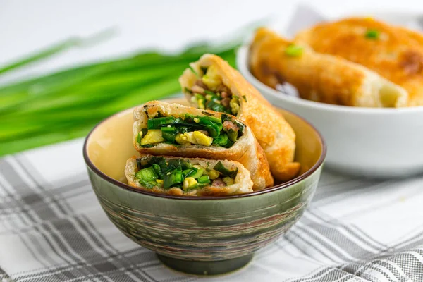 Chinese chive pockets Royalty Free Stock Images