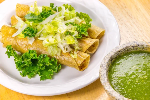 Crispy Fried Tacos — Stock Photo, Image