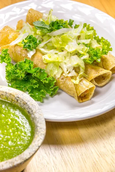 Crispy Fried Tacos — Stock Photo, Image