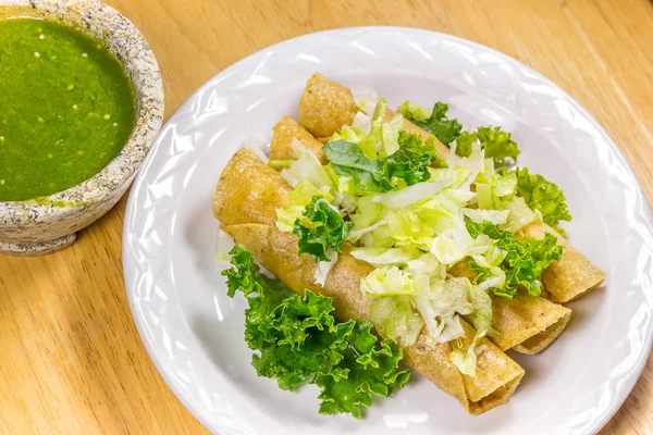 Crispy Fried Tacos — Stock Photo, Image