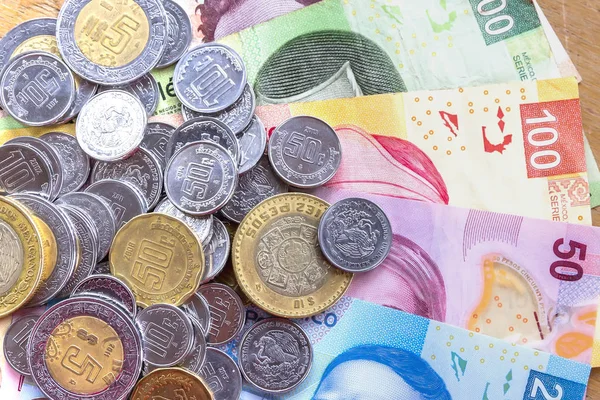 Mexické pesos, mexické peníze — Stock fotografie