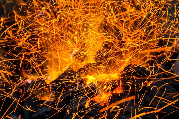 Barbecue coal fire — Stock Photo, Image