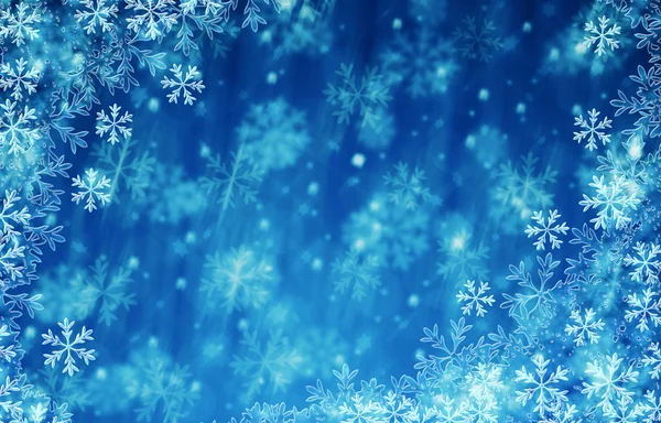 Christmas and happy new year background blue ice — Stock Photo, Image