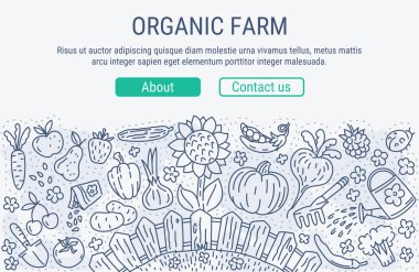 Çiftlik piyasa hat sanat vektör çizim