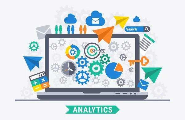 Analyse des Fortschritts — Stockvektor