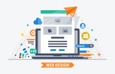 Web tasarımı vektör illüstrasyonu