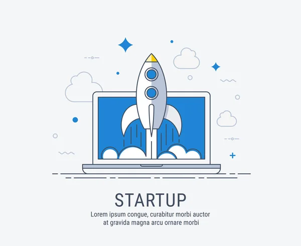 Startup vector illustration for web — Stock Vector