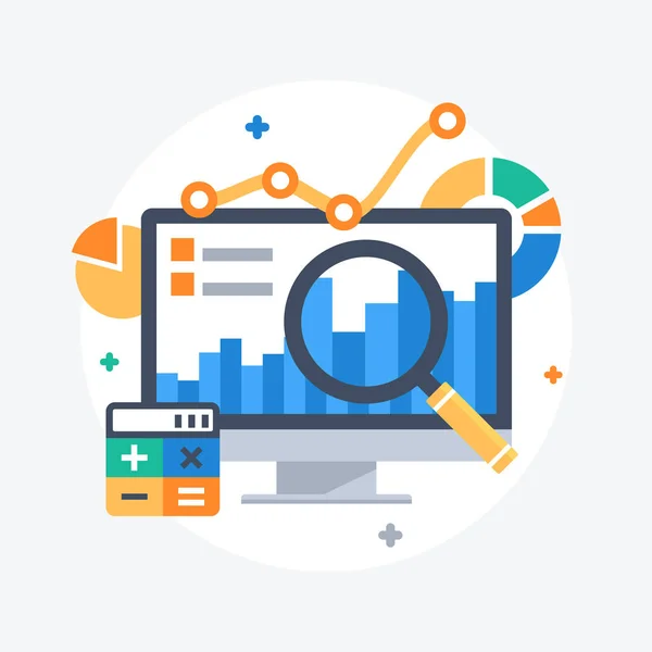 Statistik und Datenanalyse — Stockvektor