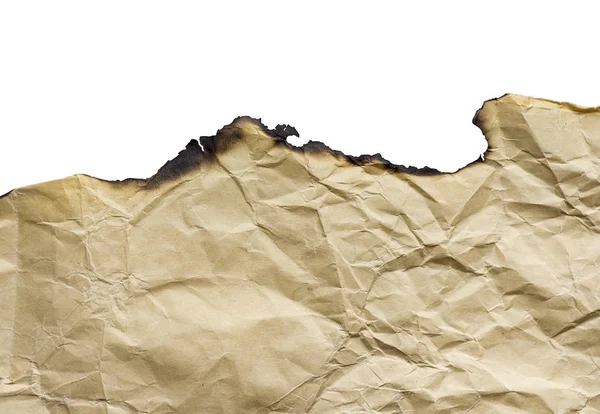 Brown vintage queimado papel, detalhes isolados, fundo grande, textura — Fotografia de Stock