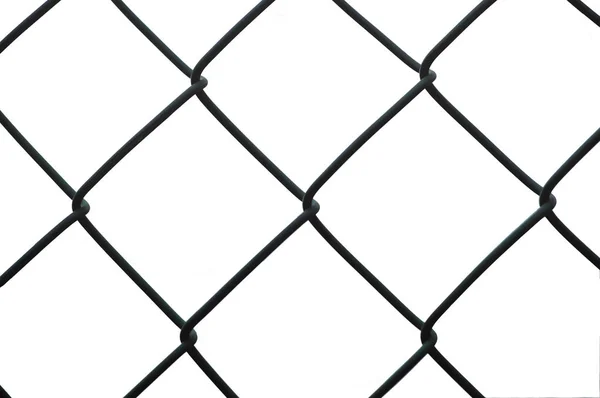 Μεταλλικός φράχτης απομονωμένος σε λευκό φόντο — Φωτογραφία Αρχείου