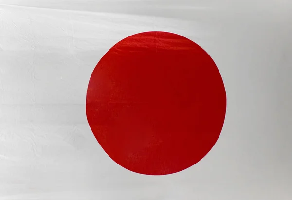 Natural Japanese flag, fabric flag — Stock Photo, Image