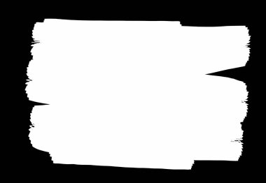 Siyah arka plan üzerine izole beyaz boya afiş