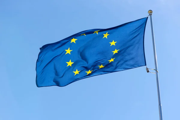 Bandera de la UE en Bruselas — Foto de Stock