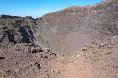 Vesuvius krater Napoli İtalya üzerinde detay panoramik manzaralı